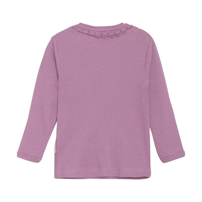 Minymo Orchid Ribbed Top 114010