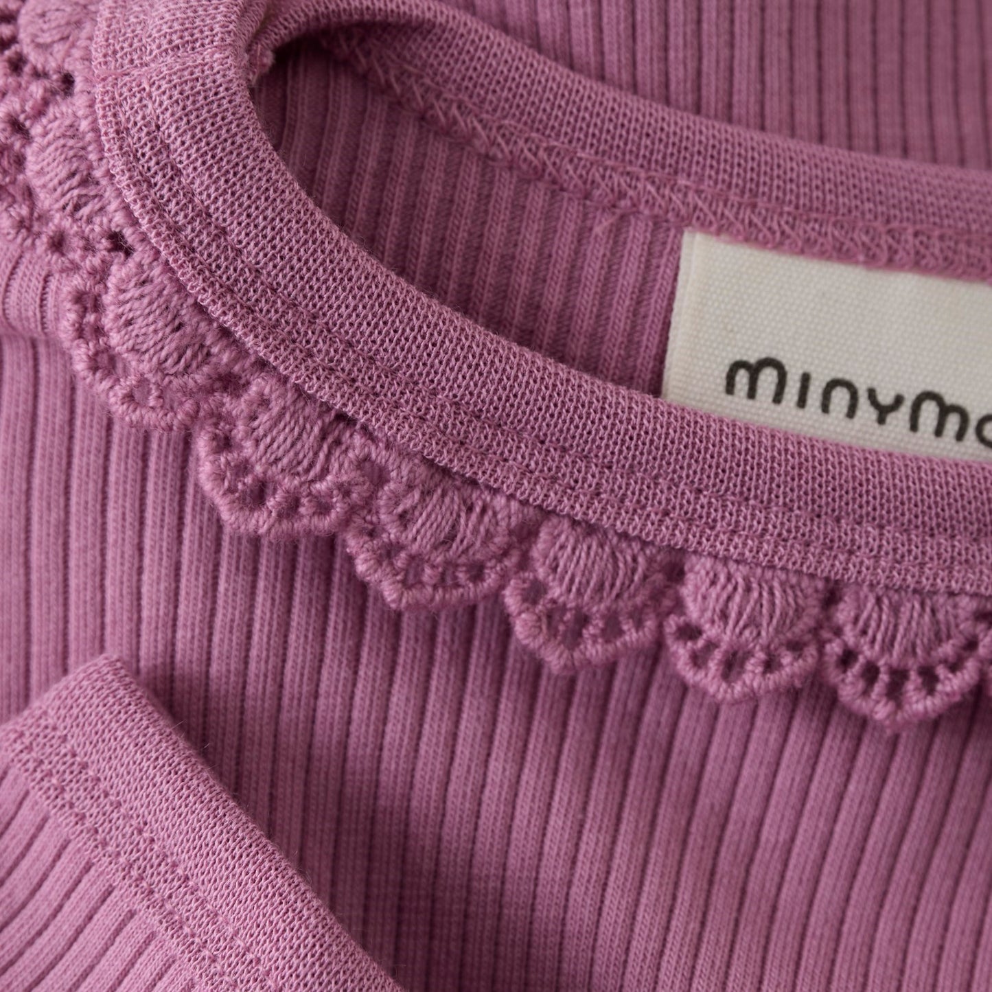 Minymo Orchid Ribbed Top 114010