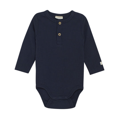 Fixoni Navy Ribbed Bodysuit 423052