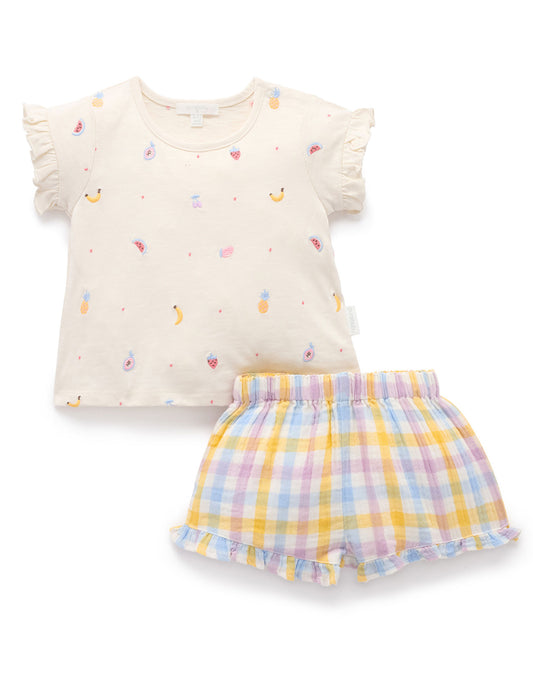 Purebaby Girls Fruit Top & Pants PB2004S25