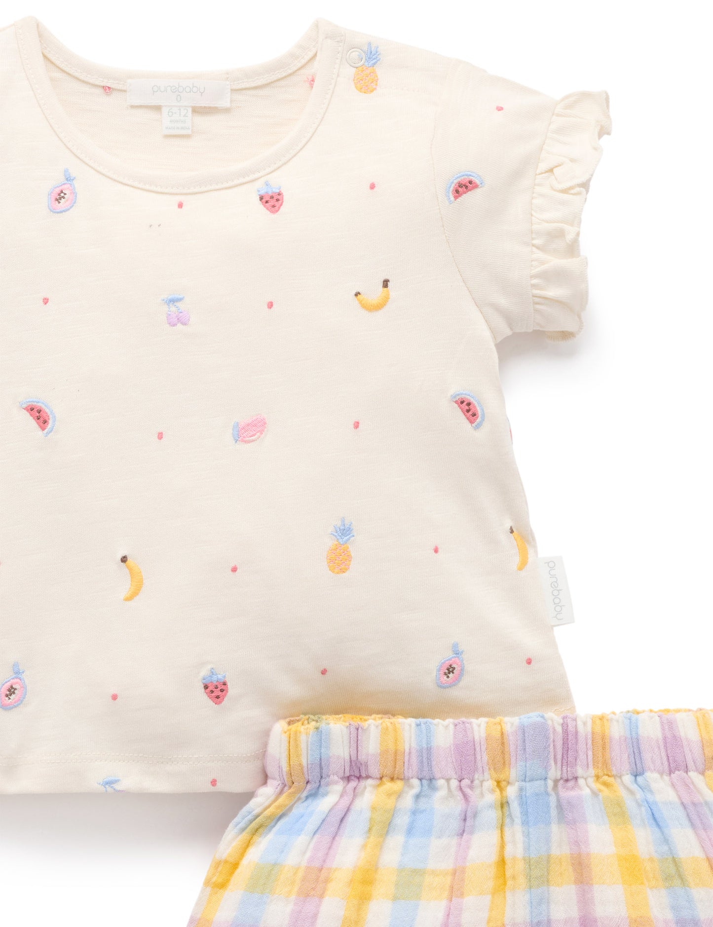 Purebaby Girls Fruit Top & Pants PB2004S25