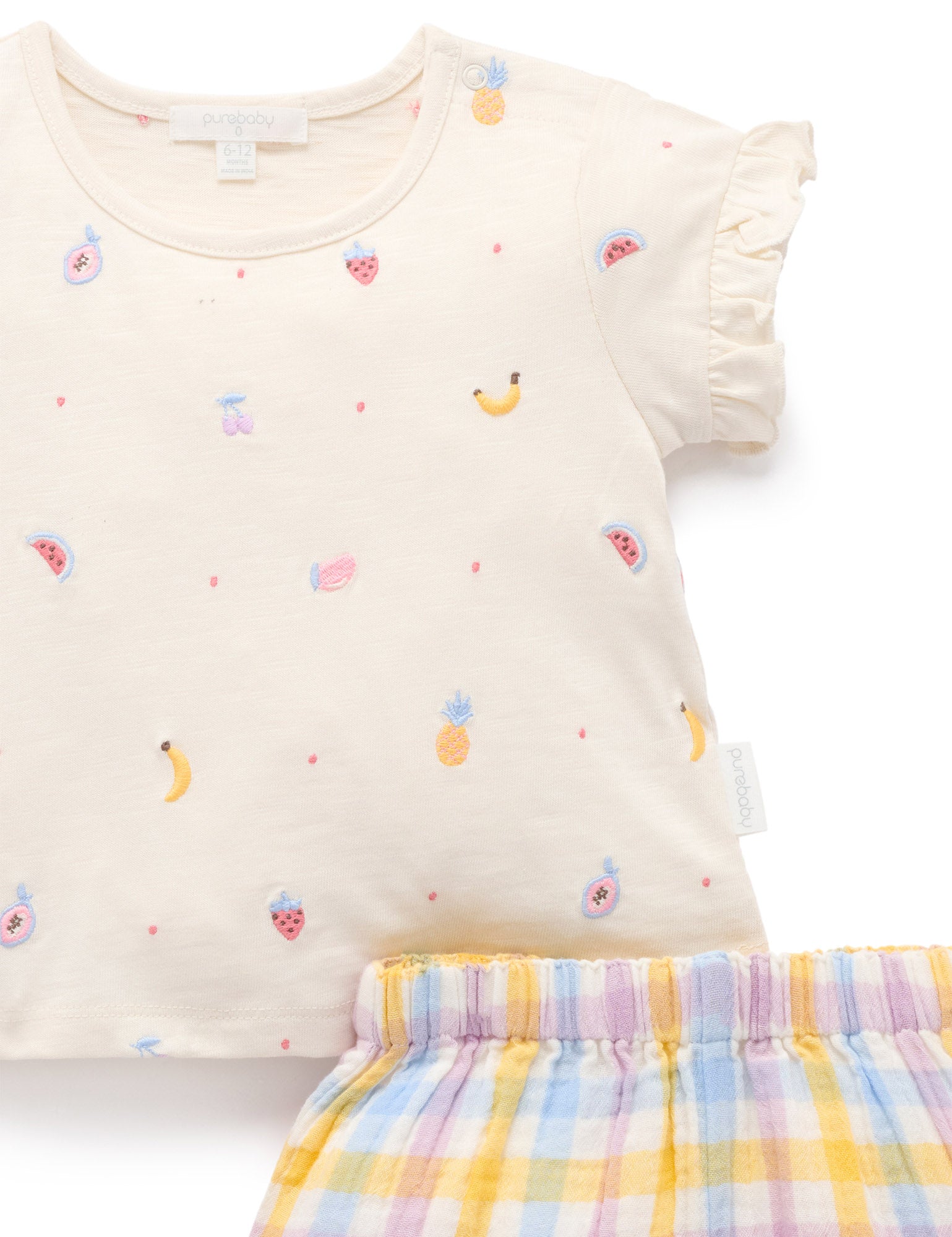Purebaby Girls Fruit Top & Pants PB2004S25