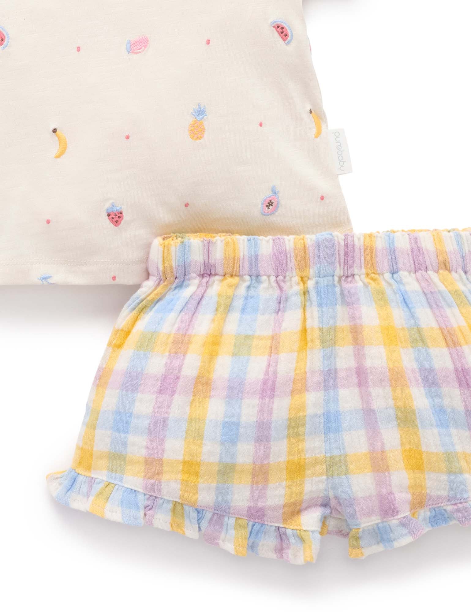 Purebaby Girls Fruit Top & Pants PB2004S25