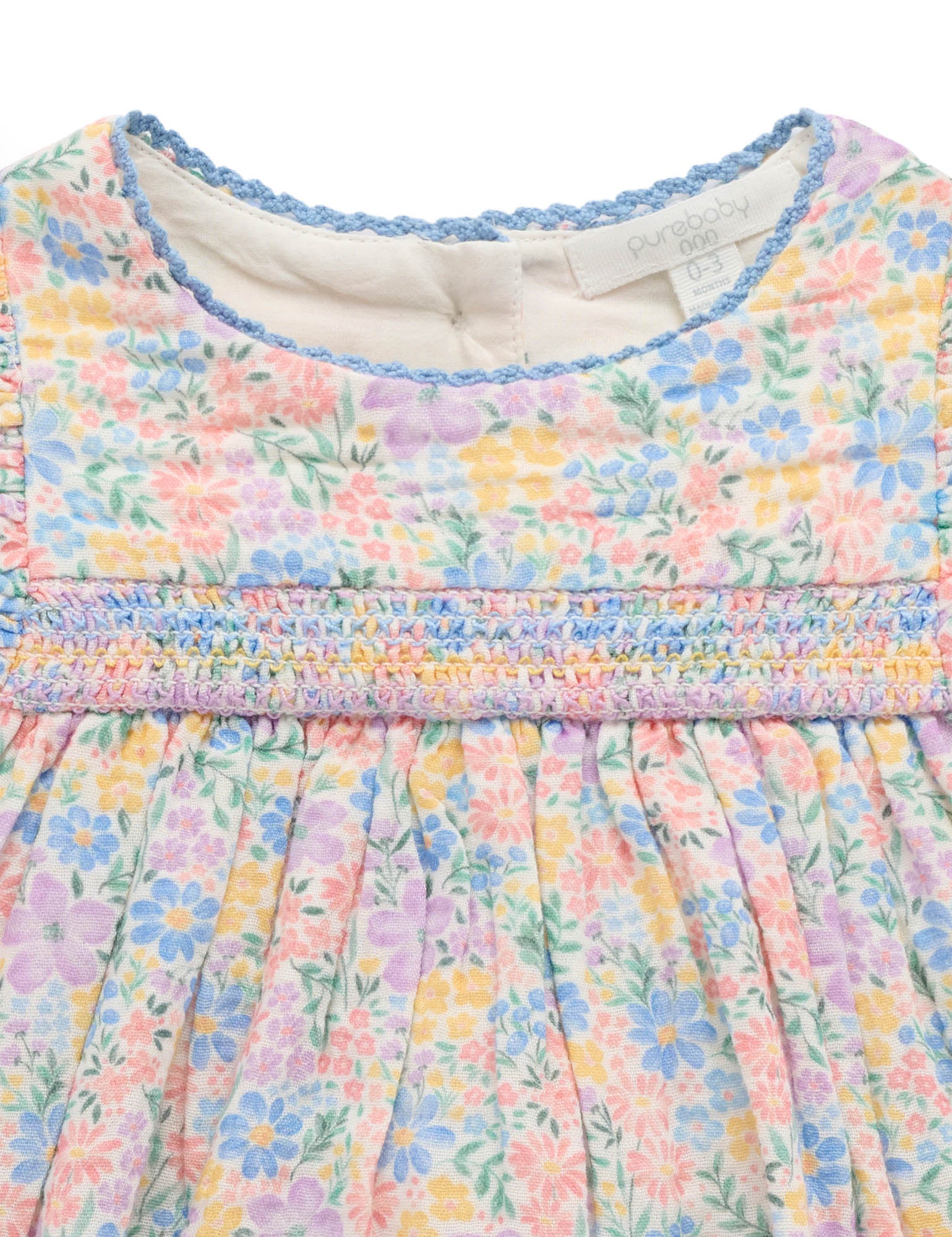 Purebaby Girls Smocked Dress PN2004S25
