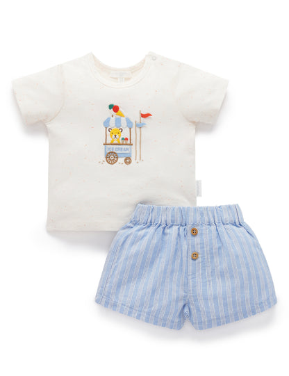 Purebaby Ice-cream cart Top & Shorts PN2026S25