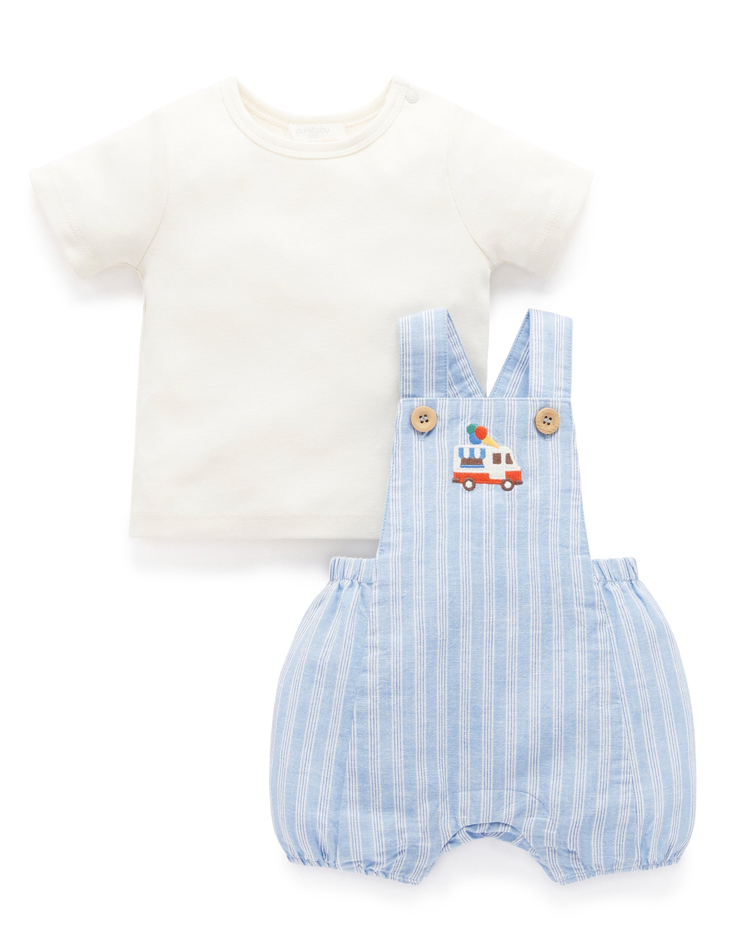 Purebaby Top & Overall Set PN2031S25