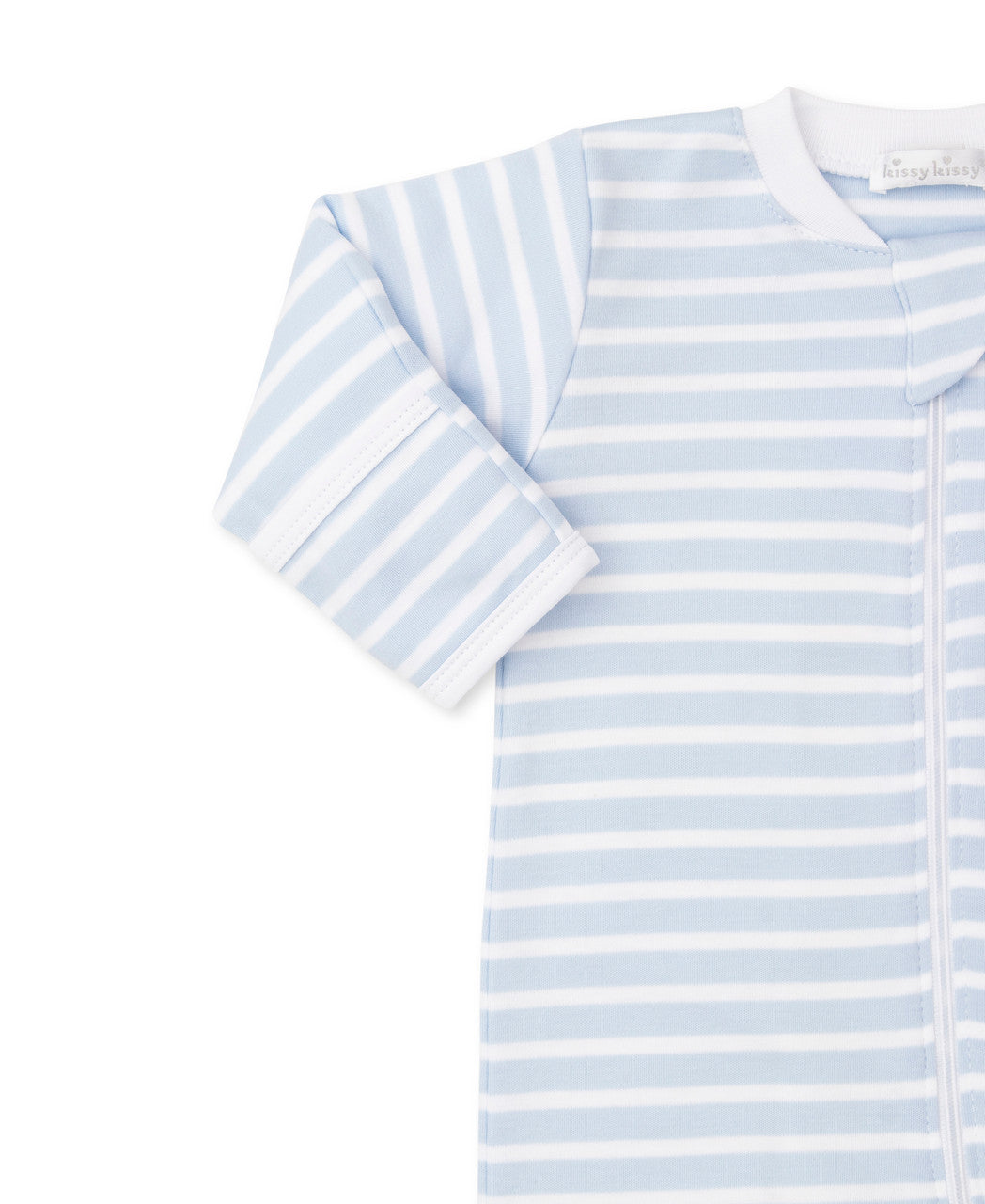 Kissy Kissy Blue Striped Footie (KBQ08228N)