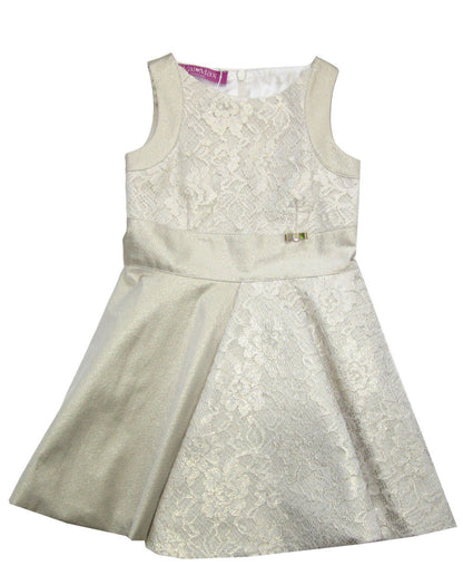 Val Max Gold Lace Dress