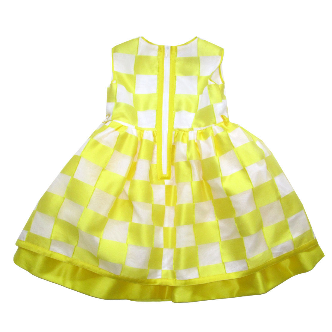 Val Max Yellow Check Dress