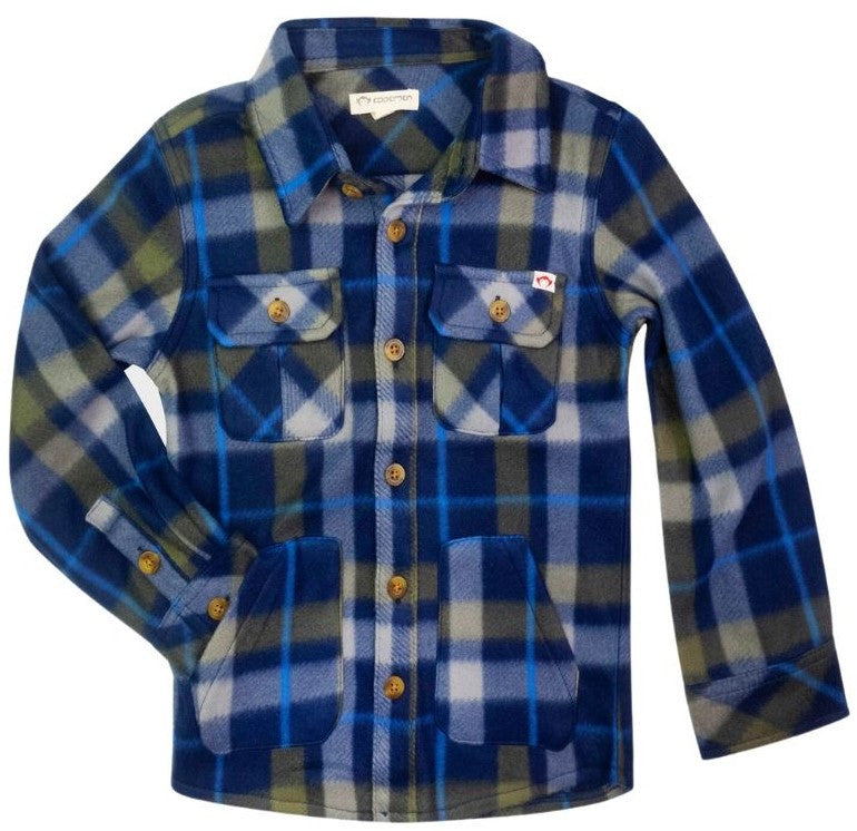  Appaman Olive & Navy Snow Fleece Shirt (C9SNF-ONV)