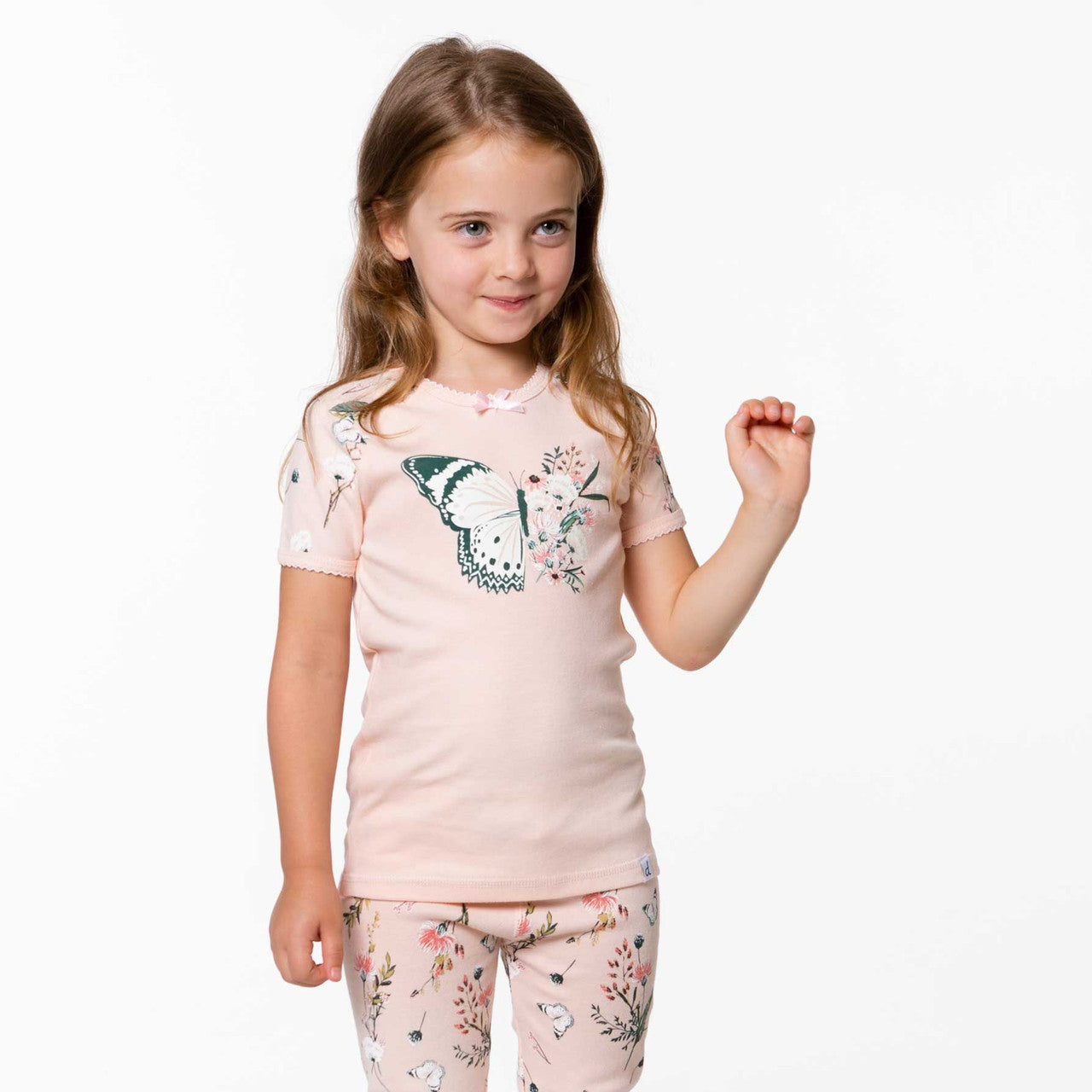 Deux par Deux Girls Floral Butterfly Pajama D30PG12 